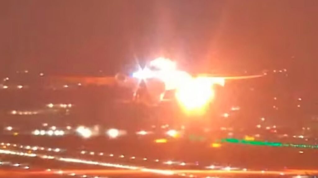 Video: Avión de Delta aterriza de emergencia en São Paulo tras explosión en motor